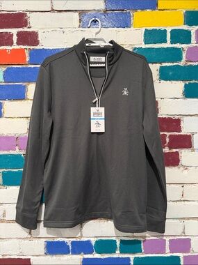 Original Penguin Charcoal Half-Zip Pullover